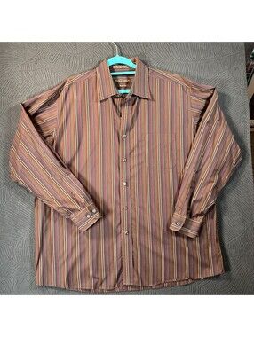 Forsyth of Canada button down Brown Stripe 2XL - 1165-2C